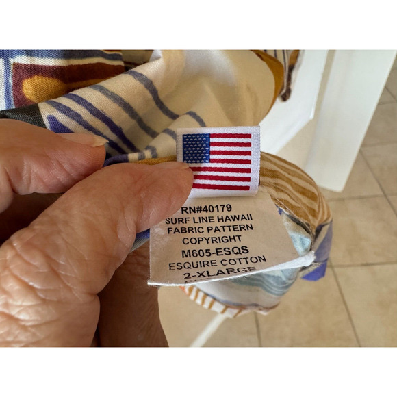 Vintage Jams World Hawaiian Shirt Sz 2X Surf Line Geometric Button Down - Picture 6 of 10